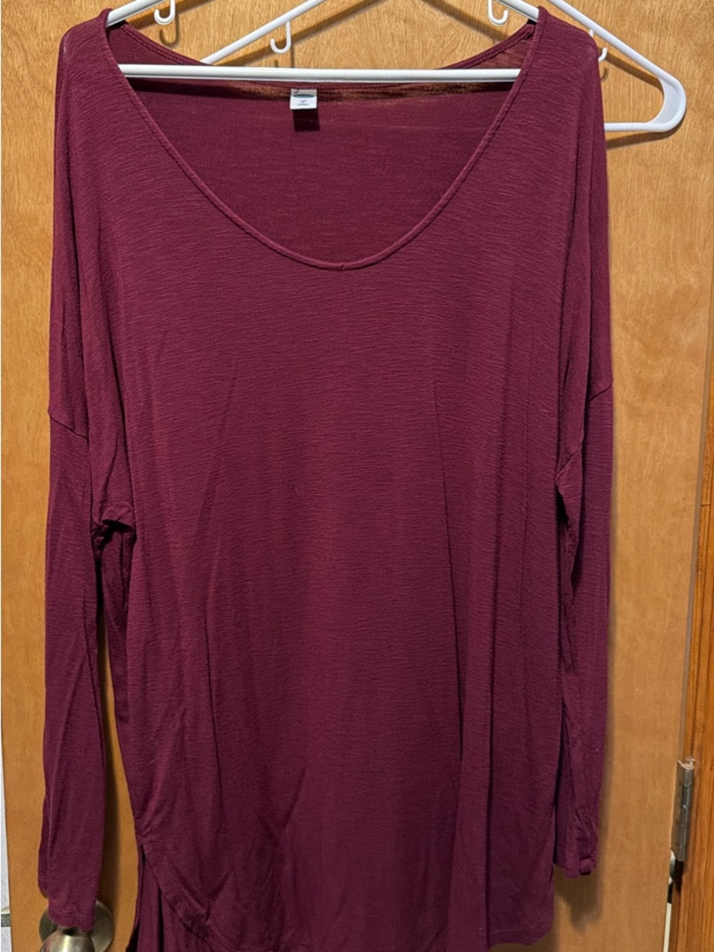 Old Navy Long Sleeve Scoop Neck Top - Wine